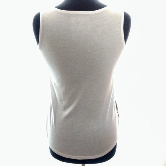 Tank Top Shirt Bossy Girl Power Fearless Unicorn Roses White Ed Hardy Look New - Picture 3 of 6